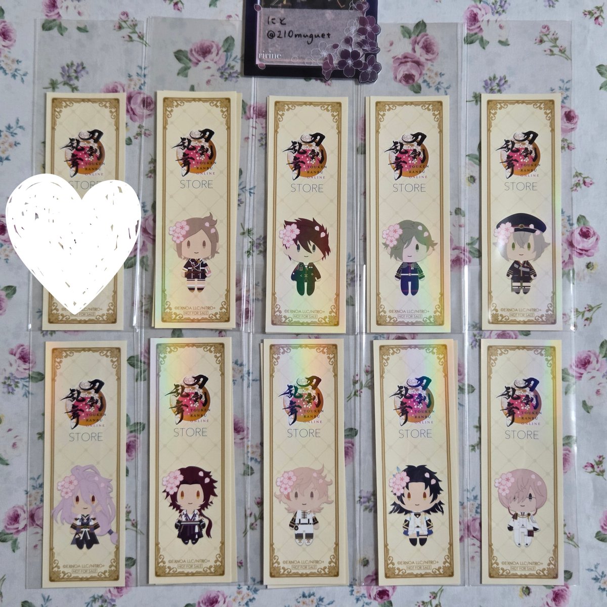 210muguet's tweet photo. 【交換】刀剣乱舞STORE ストア 特典 御伴散歩 さくら装備 千社札風ステッカー 第三弾

譲
包丁2、大包平3、鶯丸4、蛍丸2、村正2、蜻蛉切3、物吉4、太鼓鐘4、亀甲2

求
明石

郵送希望。
都内お手渡しは2点以上、または他の交換と同時のみ対応可。

よろしくお願いいたします。 https://t.co/DWCXsEj5Vg