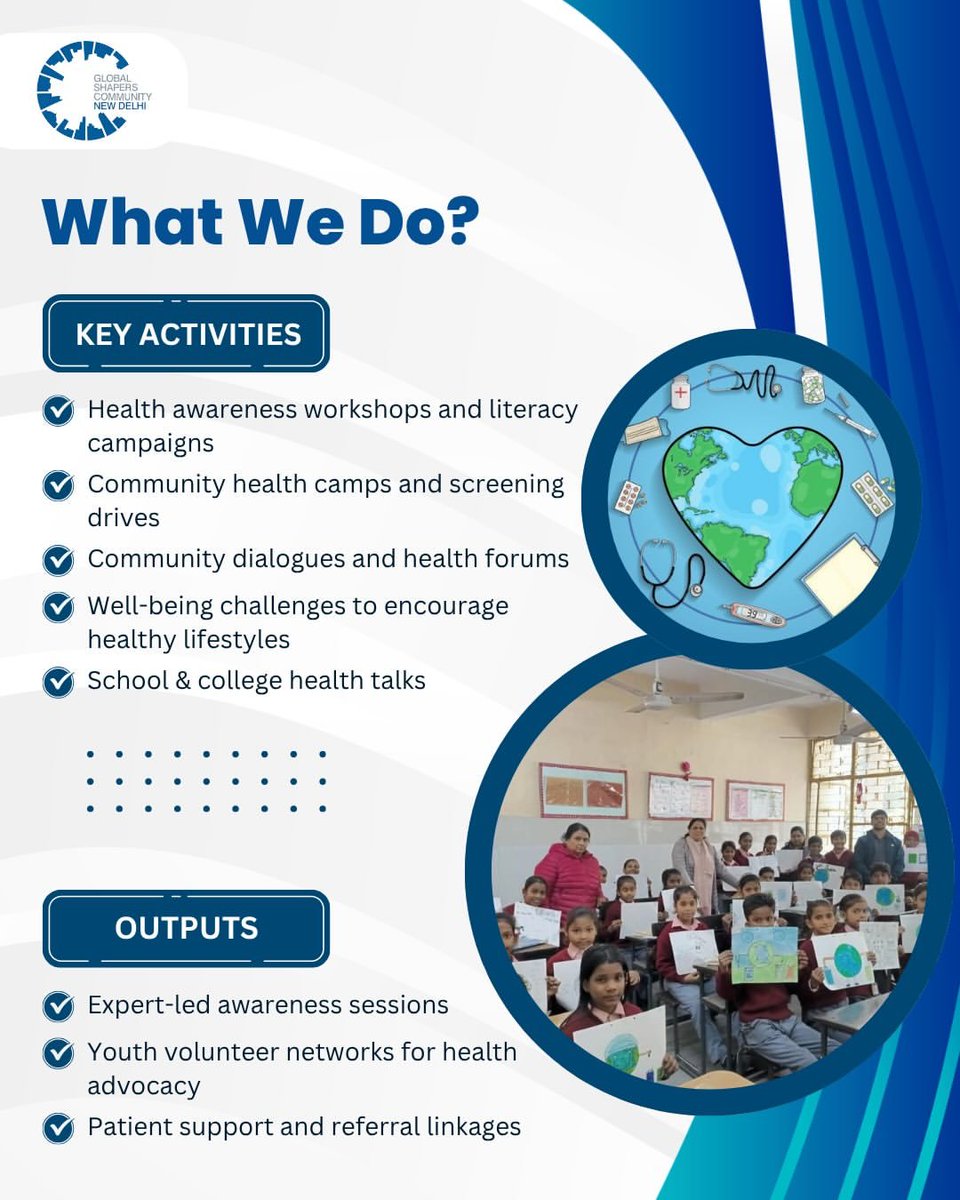 GSCNewDelhi's tweet photo. A healthier community begins with awareness.

Our Health &amp; Awareness Project is about creating conversations, building understanding and encouraging action around issues that shape everyday lives.
Because meaningful change starts when people are informed, heard and empowered. https://t.co/2a5e3C5gRg