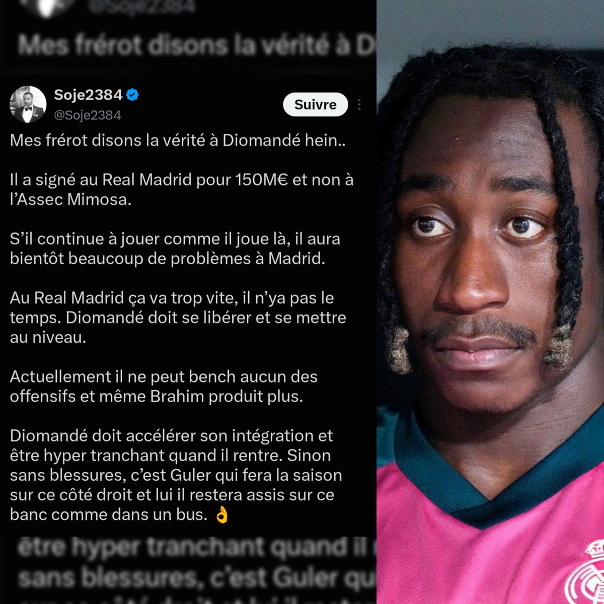 ZonePresse_'s tweet photo. 🇨🇮🗣️ Message d'un internaute à Yann DIOMANDÉ ! https://t.co/gv7GWEVUHC