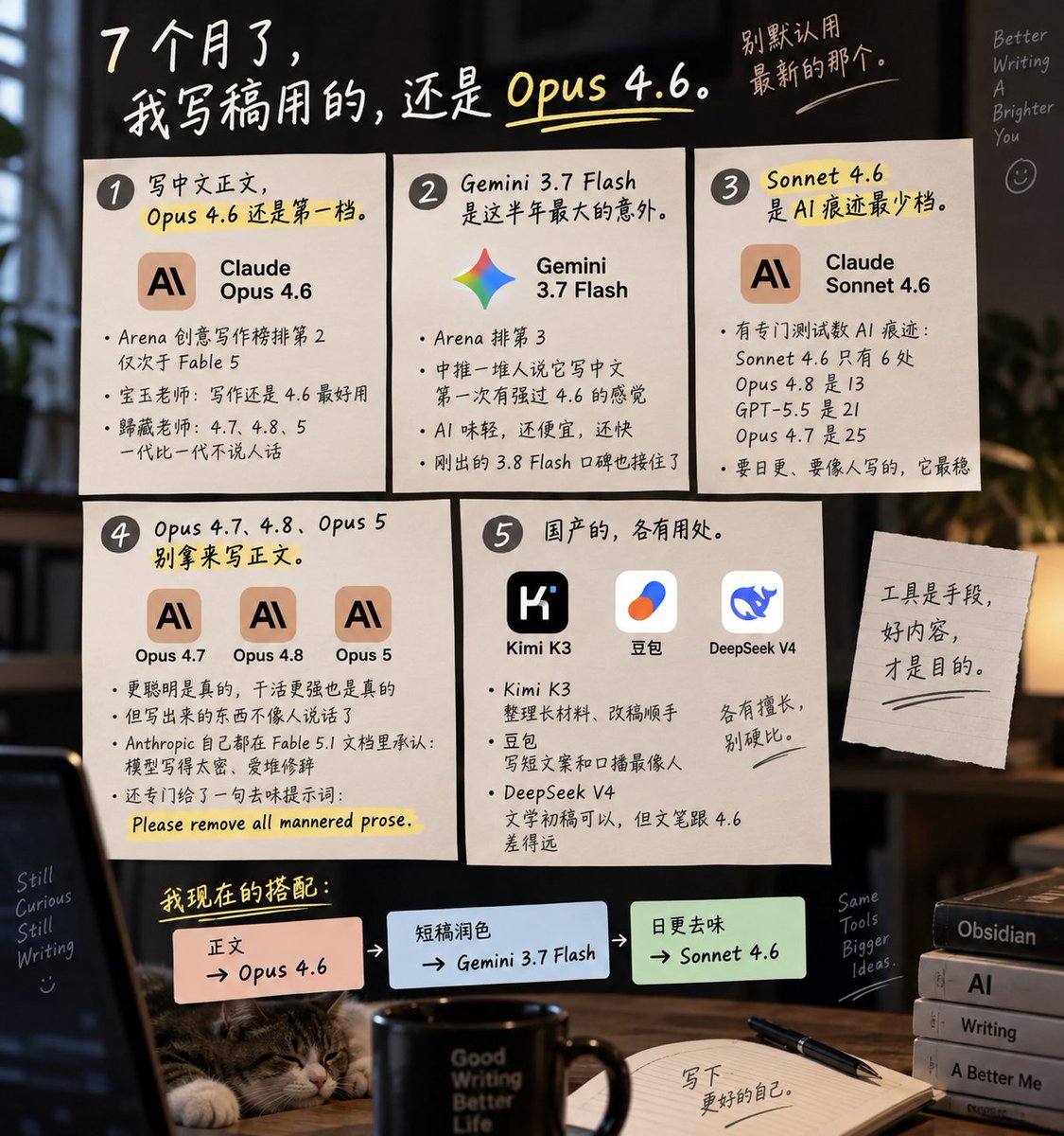 用户实测Claude各版本中文写作：仍坚持使用旧版Opus 4.6