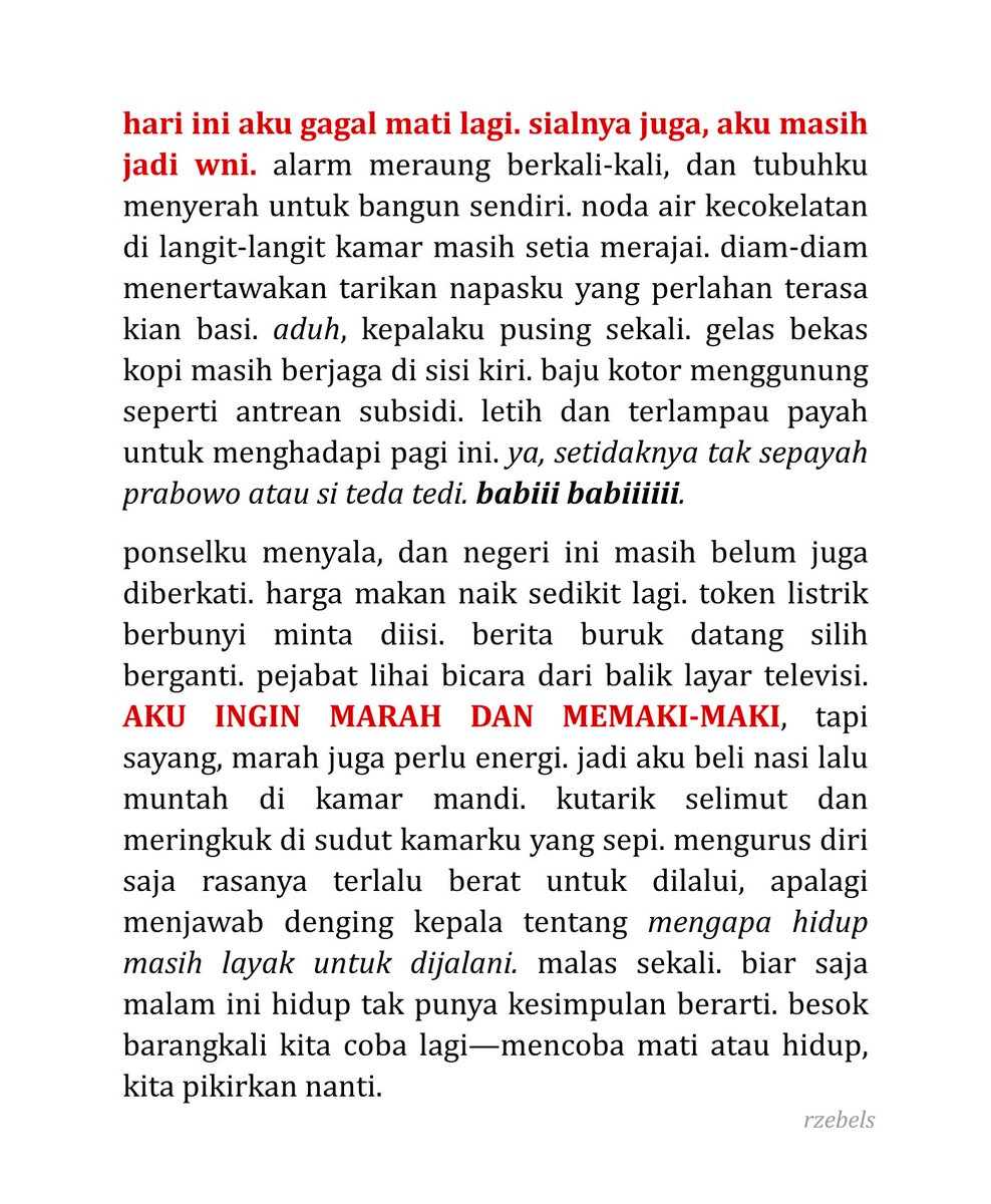 rzebels's tweet photo. selamat bulan pencegahan bunuh diri di negara ini. 
https://t.co/TmWhAgBPO2

tw / cw : suicidal ideation, emetophobia / vomiting, depressive episode, executive dysfunction, political themes, profanity. https://t.co/1uoBKvsLtH