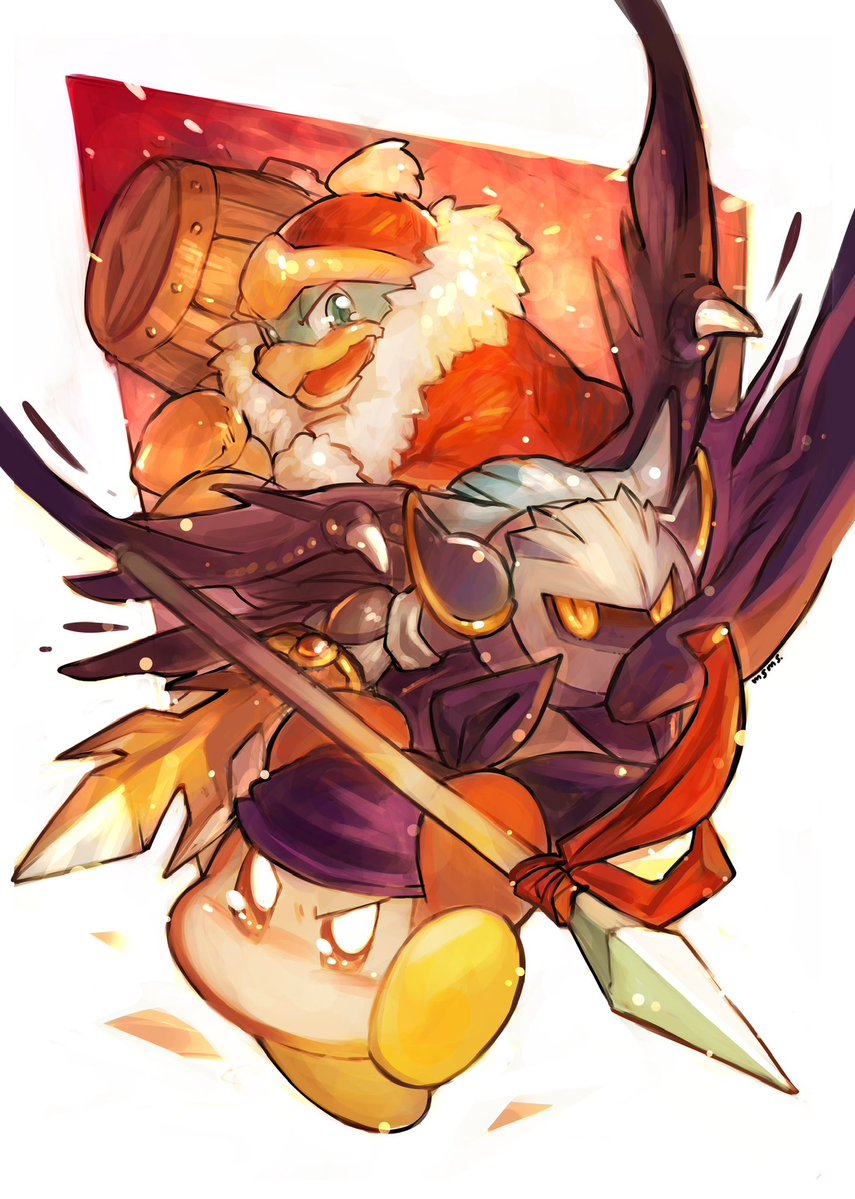 msmsm002's tweet photo. 既刊に載せたイラストを掲載してます
デデデメタナイトバンダナワドルディ！！ https://t.co/YnuHDEY50q