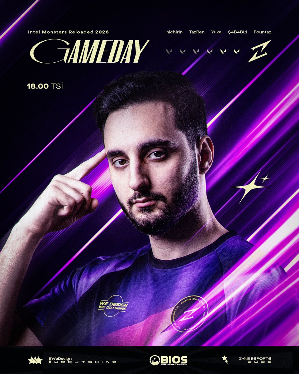 ZyneEsports's tweet photo. BAŞARILAR GENÇLER⚡🫶
Monsters Reloaded 2026: EMEA Qualifier #1 aşamasında rakiplerimizi eleyip kapalı elemeye çıkmak için mücadele edeceğiz.
#WeDesign #WeOutShine https://t.co/TCthaNEdQ5