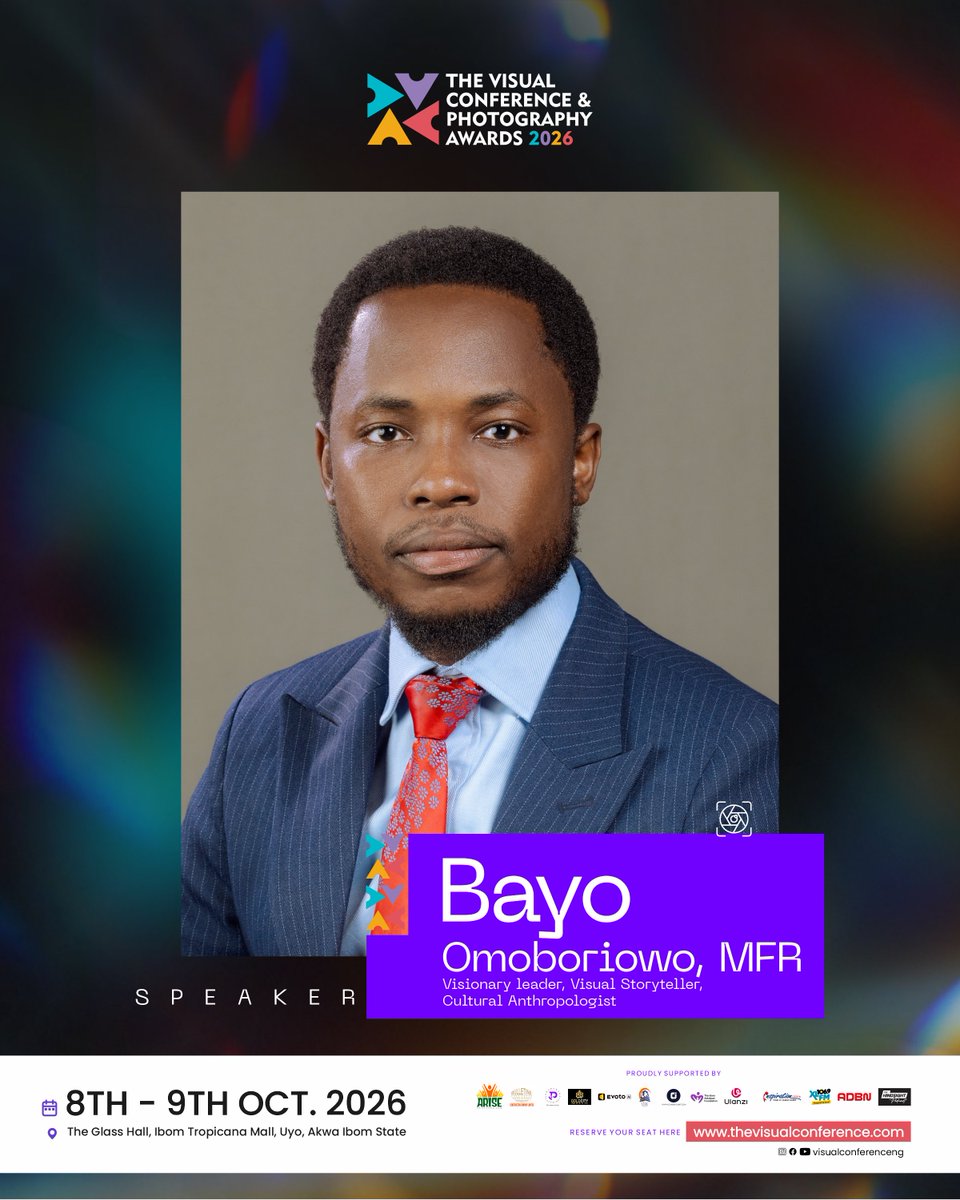 InwangJr's tweet photo. He has documented Nigeria’s Presidency.
He has told stories seen around the world.
He has spent years shaping how Nigeria is seen through the lens.
A master of visual legacy is joining us at TVC 2026, introducing Bayo Omoboriowo
#TVC2026 #thevisualconference2026 https://t.co/Y6aB9Z9oAi