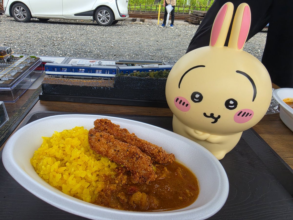 salasalanamacc's tweet photo. 18:00過ぎてから☔が降り始めて片付けに時間を取られ今ごろ夕飯🍟🍔
いつもと違い貨物鉄道博物館ではきちんとカデルさんのカレーが食べれました😋🍛
#月見バーガー🐇🌕
#カデル
#Cadel https://t.co/3sF9E89N2U