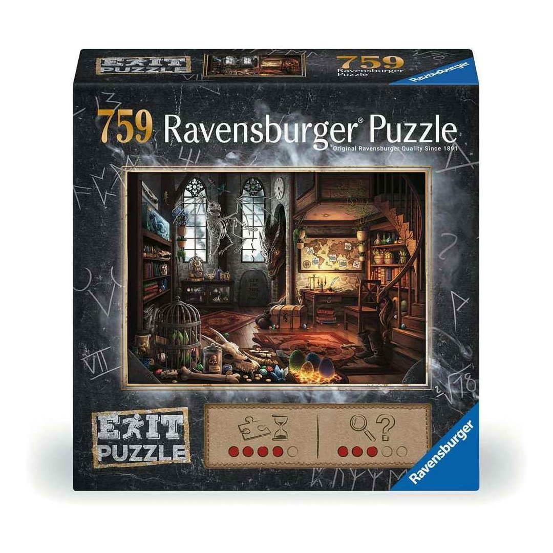 TradeCenterShop's tweet photo. ラベンスバーガーのエスケープパズル ドラゴンの研究室は、759ピースを組み終えてから絵の中の6つの謎を解きます。海外レビューの実測でジグソー5〜6時間、謎解きは30〜60分。数晩かけて絵を組むこと自体が好きな卓向けです。 #ボードゲーム #パズル https://t.co/6r0ctnyWK2