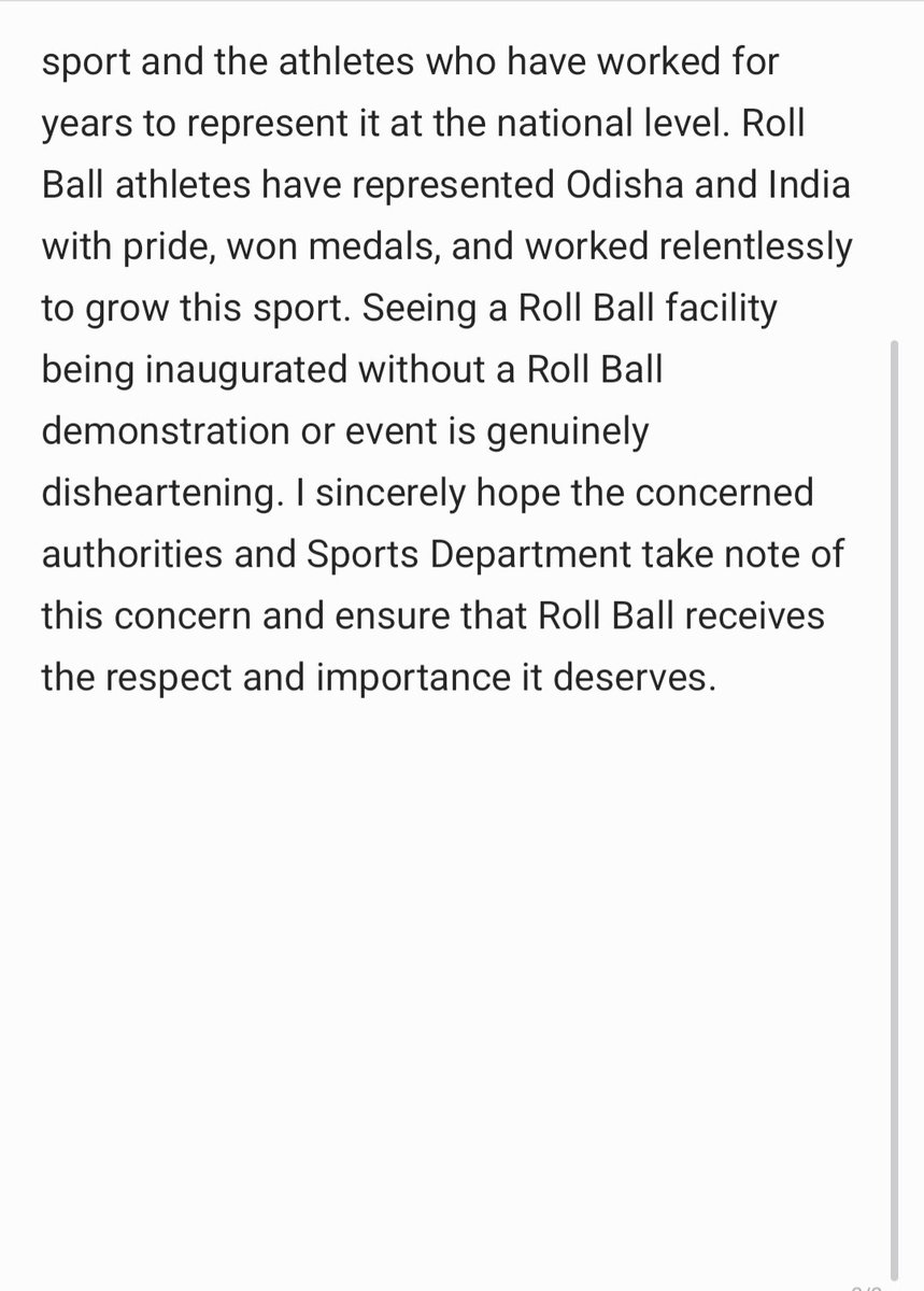 AyushJena44466's tweet photo. @sports_odisha @CMO_Odisha 
@suryabanshibjp 
#rollball #RespectRollBallOdisha https://t.co/LYs7tUALxA