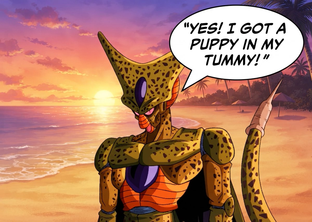 VergilLunar's tweet photo. Cell was really proud of absorbing someone whole for the first time. #dbz #tail #vore #wolf #Imperfect #cell #absorb #Dragonball #dragon #ball #wolf https://t.co/J8kcyrmQmz