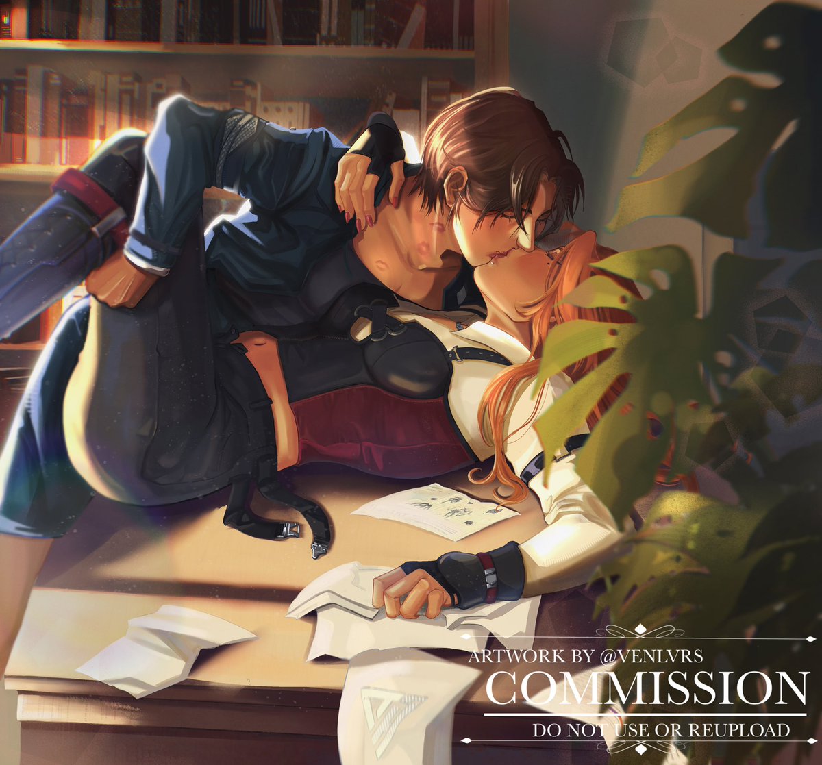 belovedrequiem's tweet photo. In hopes of the come back of #ladsyuriweek the very erm…professional relationship of Captain Jenna and my MC. The thrilling feeling of finally giving in to the tension. How divine.

©xavlvrs 

#LoveandDeepspace https://t.co/NN398V0Hp4