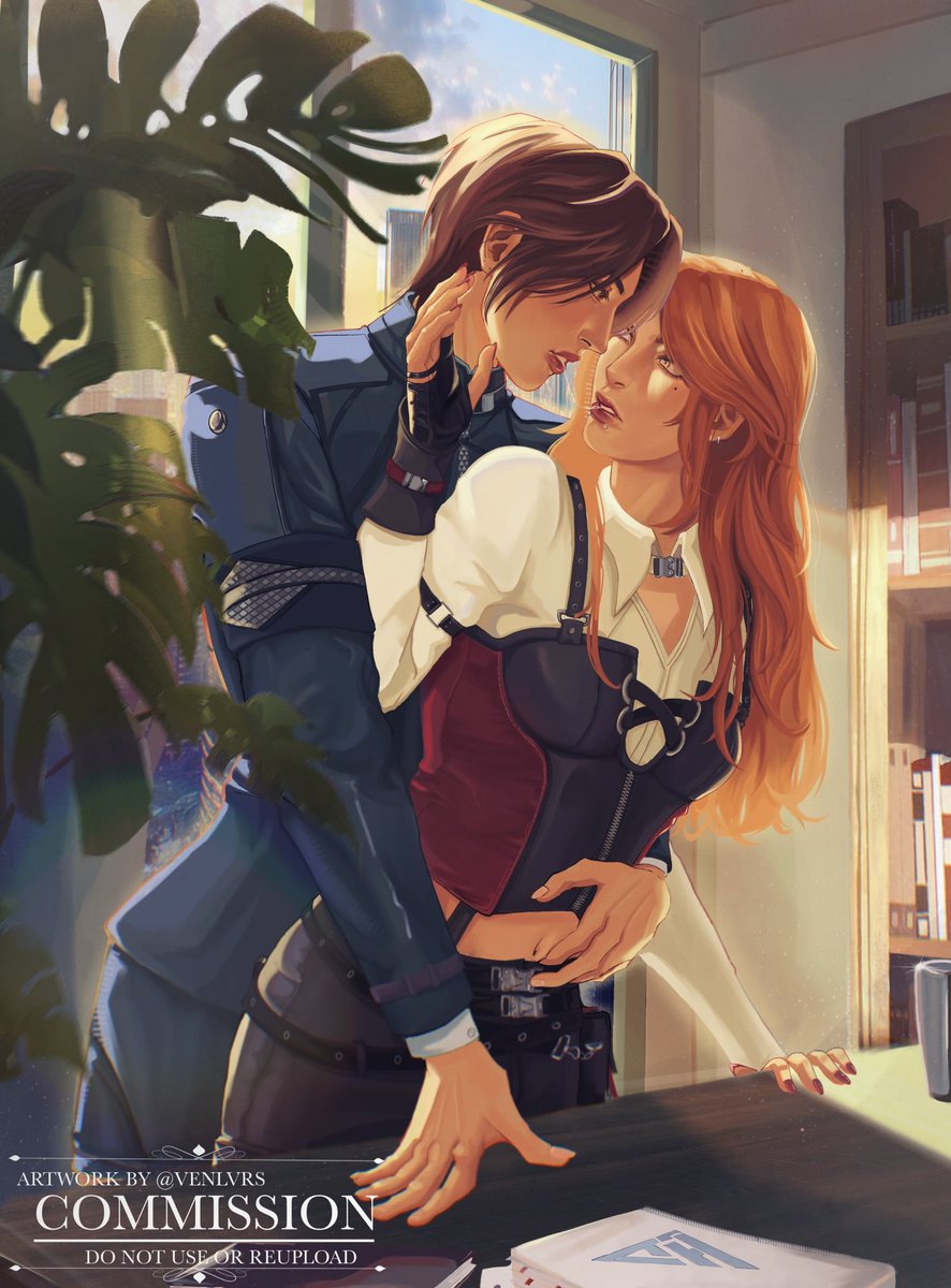 belovedrequiem's tweet photo. In hopes of the come back of #ladsyuriweek the very erm…professional relationship of Captain Jenna and my MC. The thrilling feeling of finally giving in to the tension. How divine.

©xavlvrs 

#LoveandDeepspace https://t.co/NN398V0Hp4