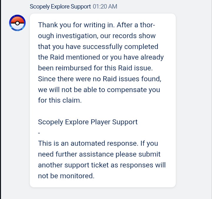 1ndesu's tweet photo. @PokemonGoApp Why is your in-game support still so bad? https://t.co/9ai4dv82SP