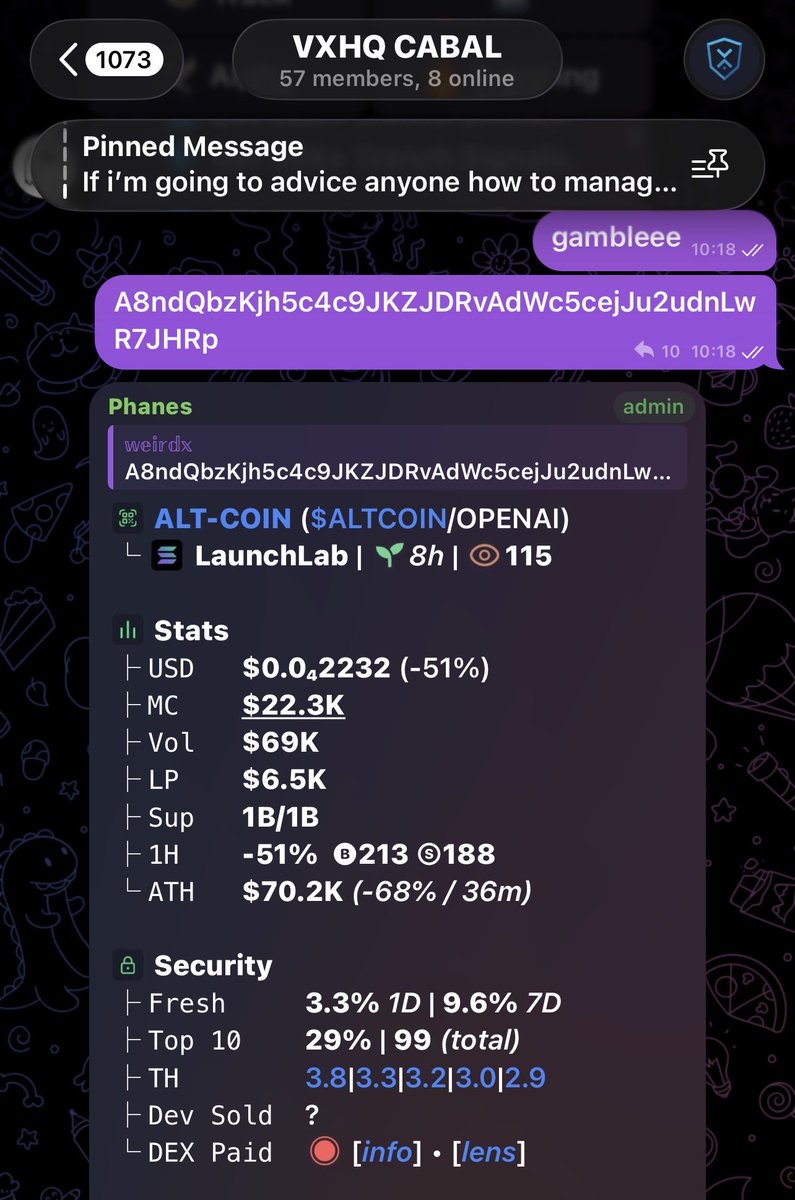 insiderdigi's tweet photo. 3x cook from my call on $Altcoin 

A8ndQbzKjh5c4c9JKZJDRvAdWc5cejJu2udnLwR7JHRp https://t.co/szMBDVLijq