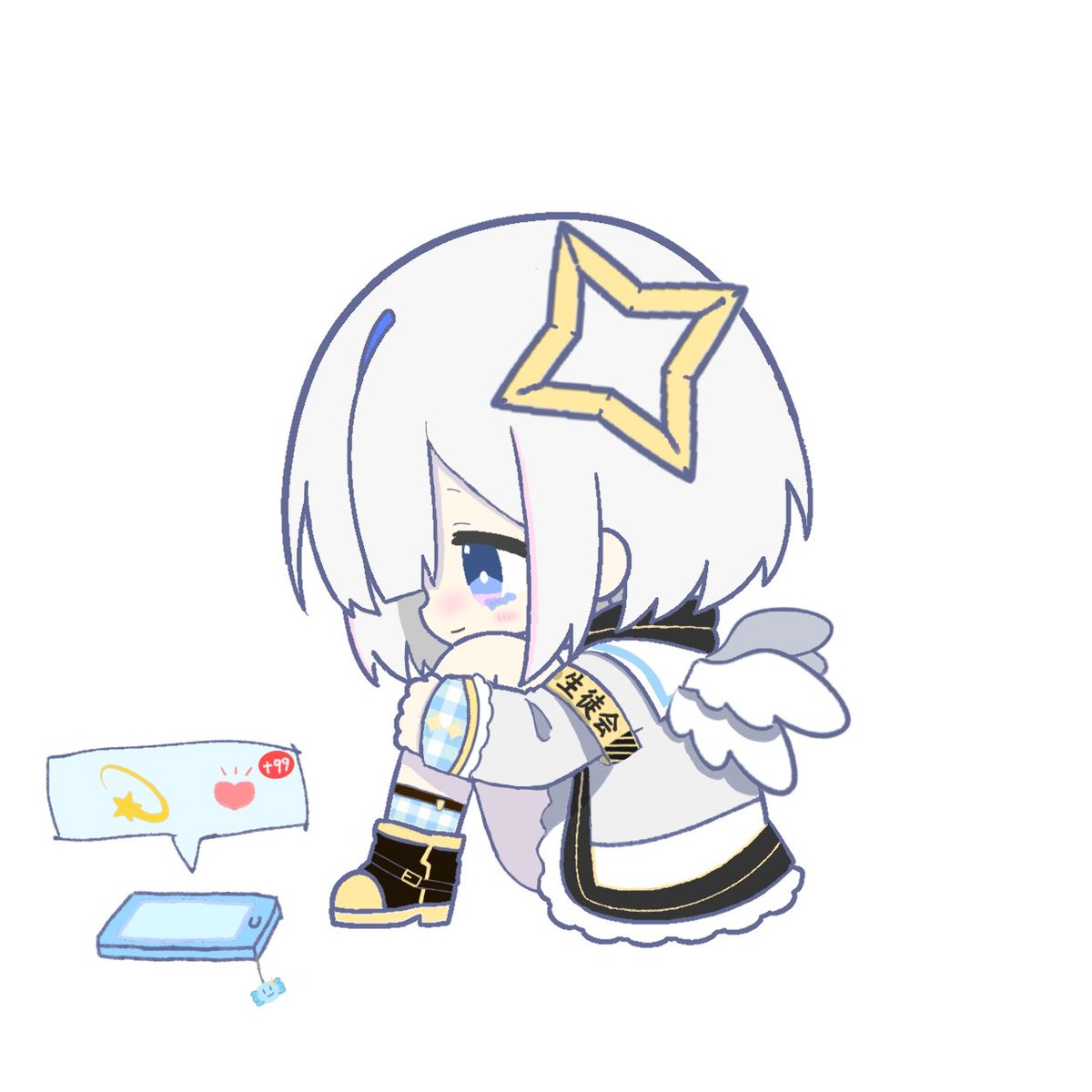 min_2holo's tweet photo. 「おみぇーら...僕のこと好きすぎだろ...」
#かなたーと https://t.co/jwYPaET58v