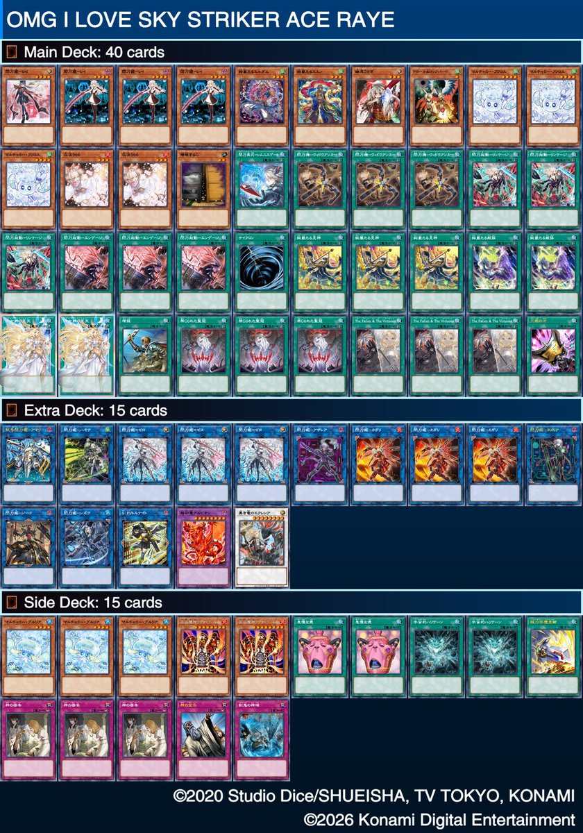ShadowDuelist96's tweet photo. 遊戯王 WCS2026
使用: 閃刀姫
2/30

R1: オルターガイスト 🎲❌ XOO
R2: 烙印 🎲✅ XOO
R3: エルフェンノーツ 🎲❌ OO
R4: 獄神  🎲✅ XOO
R5: セネト 🎲✅ XOX

#遊戱王 #遊戱王OCG #閃刀姫 

Got too lucky, maybe need to play without radiant and see https://t.co/VDgA7G9iLf