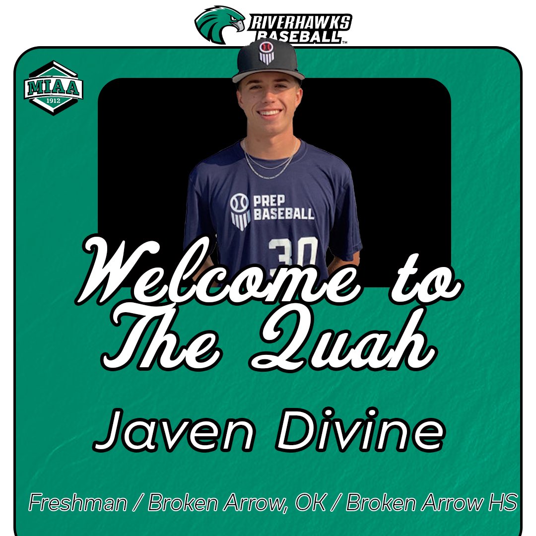 RiverHawksBSB's tweet photo. Next Up!

Javen Divine- Broken Arrow, OK 

#RiseHigh | #TeamNSU https://t.co/tXHuNtDxpP