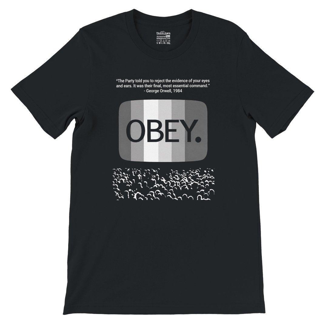 AreOhEssEyeEe's tweet photo. In case you missed it!!

I've been wanting a tee that has my favorite George Orwell quote and The Based Company made it happen! 

This is the newest edition to our podcast line, EST Unknown!

Check out their awake tees &amp; hoodies made in Alberta Canada at https://t.co/HirUymcCiY! https://t.co/isCU5rElkH