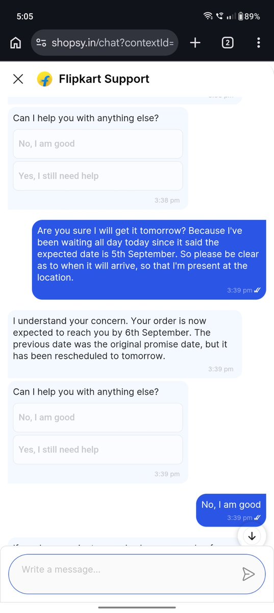 rishuX28's tweet photo. They are not sorry, no matter how many times their chatbots reply with a template text. (Part 1) https://t.co/WwusRFBEA5