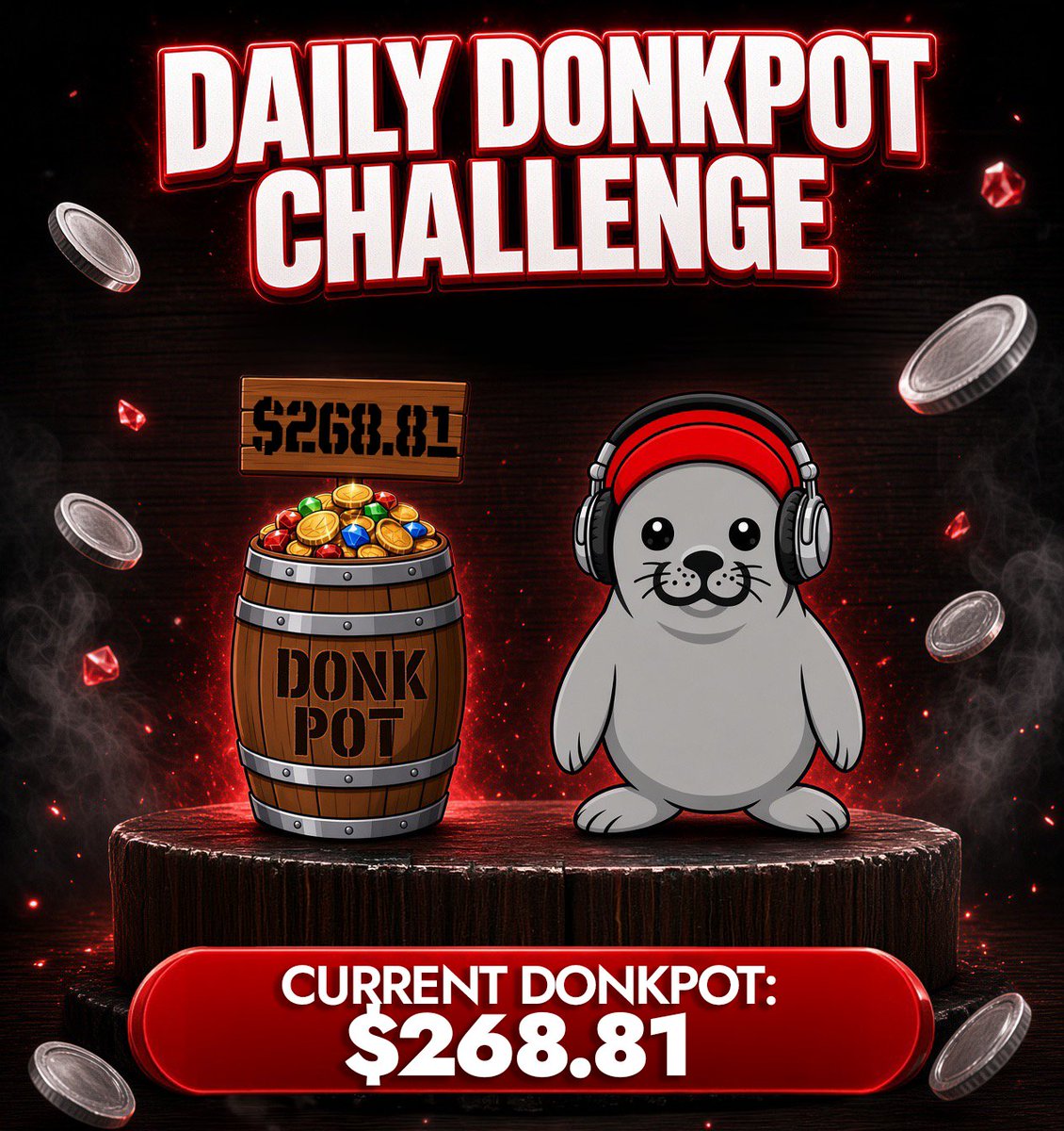 SealStatsHQ's tweet photo. 🚨DONKPOT CHALLENGE🚨
How to Enter:

🔥 Comment your $20 Slot Call + Kick Username (Your Kick Must Be Linked To Our Discord To Be Paid!)
🔥Please Specify If You Want Regular/Super Bonus, etc.

If Your Slot Pays:

💵 >1x = Keep Winnings
💵 <1x = Winnings Added To DONKPOT
💵 >10x = Keep Winnings + DONKPOT

Goodluck!