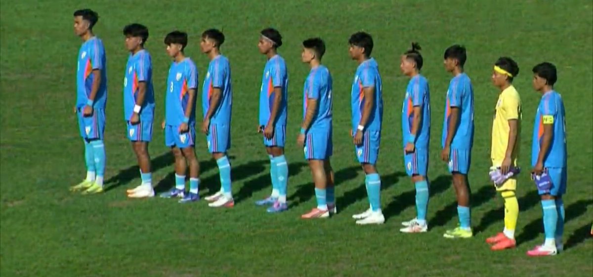 kbfcxtra's tweet photo. 🏁FT: 🇮🇳 India U20 3 : 0 Bangladesh U20 🇧🇩

• Full minutes for Sumit© &amp; Thokchom. ✅ 
• No minutes for Pranav. ❌

#AFCU20Qualifiers #INDBAN https://t.co/J9RIx1bOLi