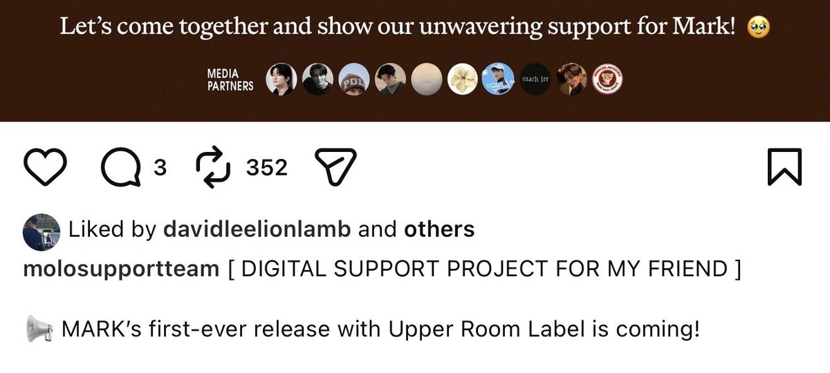 molosupportteam's tweet photo. A little something we thought was worth sharing… 👀

Mark’s manager has known about our project since day one ☝🏻 We’re truly grateful that someone from his team is aware of all the love Mark’s Friends are pouring into this project. It makes every bit of your support feel even more special. 🥹

Let’s keep sending our love his way, Markfs! 🤍
