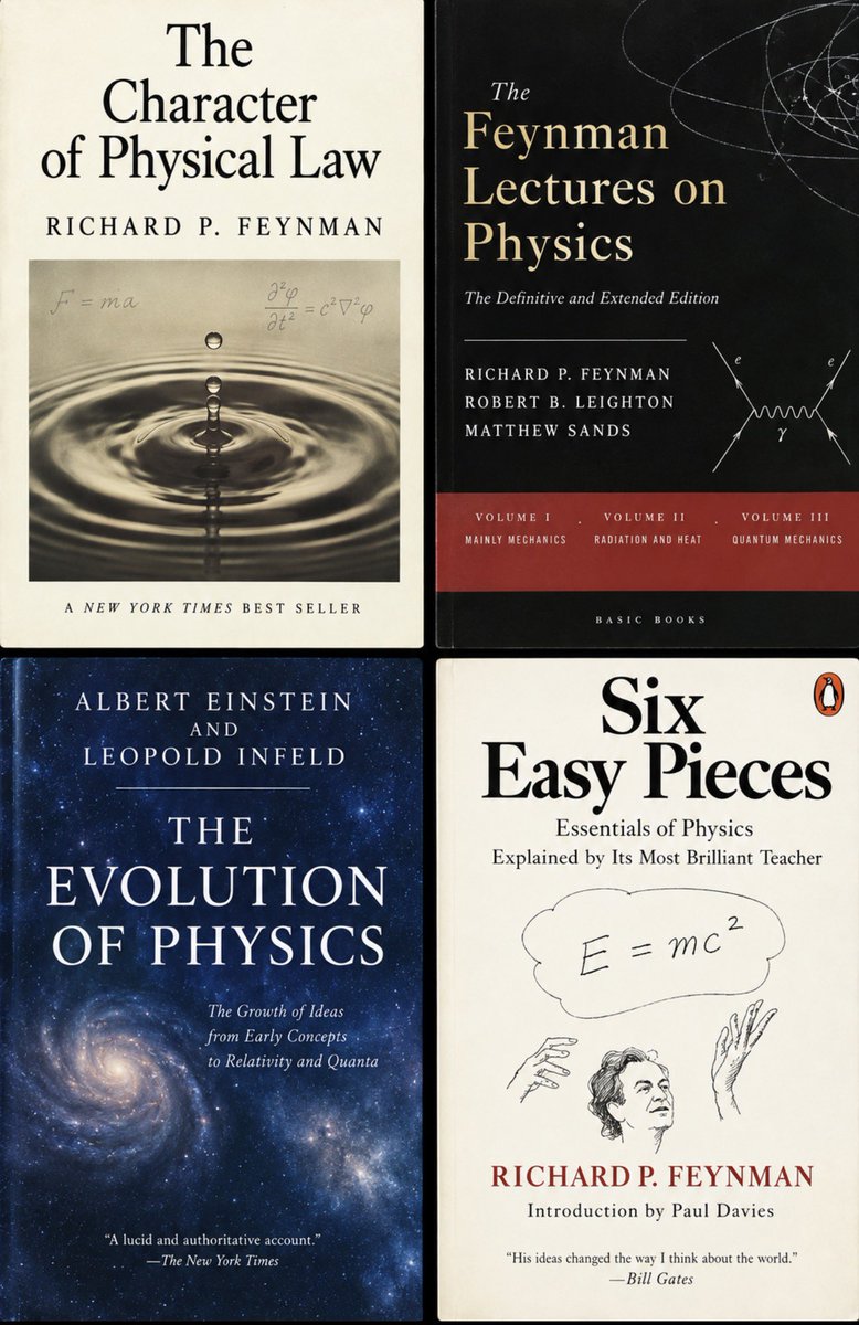 oprydai's tweet photo. books that’ll teach you physics https://t.co/f30v658qnb