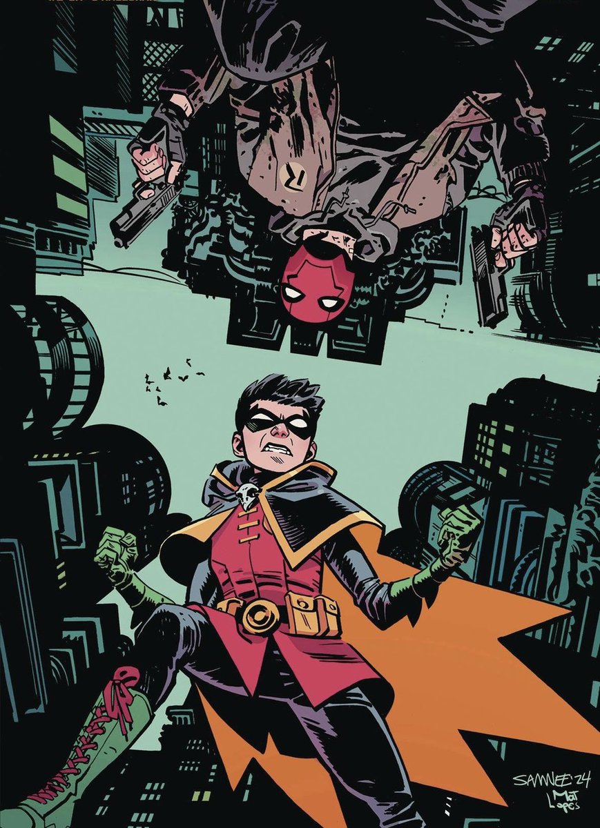 batsignal1939's tweet photo. Robin and the Red Hood by Chris Samnee, 2024. https://t.co/e9x3DIsISM