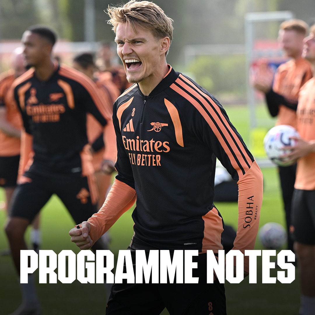 Arsenal's tweet photo. 💬 "It’s a big game early in the season. They've started well, we've started well, it's a derby, so of course it's a massive game."

Martin Odegaard looks ahead to today's London derby with Chelsea 👇