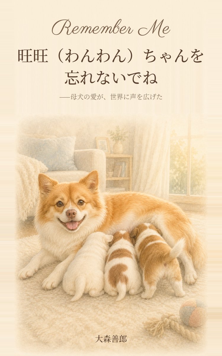 cainarita's tweet photo. 旺旺（ワンワン）ちゃんの本を書きました。

Remember Me
『旺旺（わんわん）ちゃんを忘れないでね
　母犬の愛が、世界に声を広げた』

「できるだけ多くの人に旺旺ちゃんを知ってほしい」
という皆の共通の思いを、私にできる形でまとめました。

情報が錯綜し、涙が出る、眠れなくなる、多くの人が不安な毎日。
その中で少しでも「しるべ」となって役に立てれば。
そういう気持ちもありました。

Amazonで無料販売ができず、最低価格の99円です。
電子書籍なので、これで完成ではなく、追加更新していきます。
PDF版は無料配布します。

以下のサイトで、AmazonにもPDFにもリンクしていますのでご覧ください。

https://t.co/SYNpZddtib

#JusticeForWangWang #旺旺 #動物虐待反対 #ワンワンに正義を