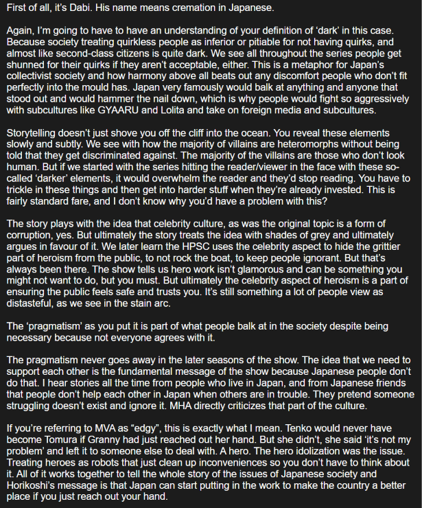 nakegotwilight's tweet photo. @Porecomesis No worries about the long-windedness. But I’m gonna have to do this because I find it too tedious to do long back and forth discussions through twitter so a screenshot it is. https://t.co/ZpUpoP0LmL