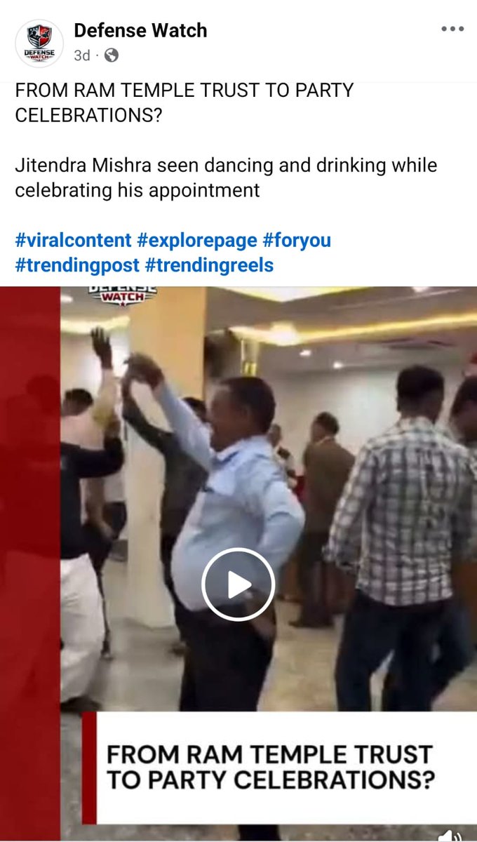 Starboy2079's tweet photo. Fake video circulation of former Air Marshal and current CEO of Ram Mandir, Jitendra Mishra.

How Pakistan, Congress and CJP joined hands to target a decorated Indian Army officer and hero of Operation Sindoor and CEO of Shri Ram Temple

Here is the entire timeline

▪️3rd Sep : Video posted by Pakistani Facebook page Defence Watch

6th Sep 
▪️8: 56 AM: Congress media coordinator @Rashmi22302711 downloaded it from FB and posted on X

▪️12:18 PM: Posted by CJP associated handle @GenZ_of_India_ 

 After that it was posted by small handles but it got biggest amplification from CJP founder Abhijeet Dipke
▪️14:31 PM- @abhijeet_dipke posted the video. The video was reposted by Saurav Das

Video was amplified by @NationalDastak
This handle quoted, reposted multiple accounts that posted this video

Even after 12 hours, neither PIB nor Alt News fact-checked this false claim

Not a single person has deleted their post till now
@ayodhya_police 
@Uppolice 
@CMOfficeUP