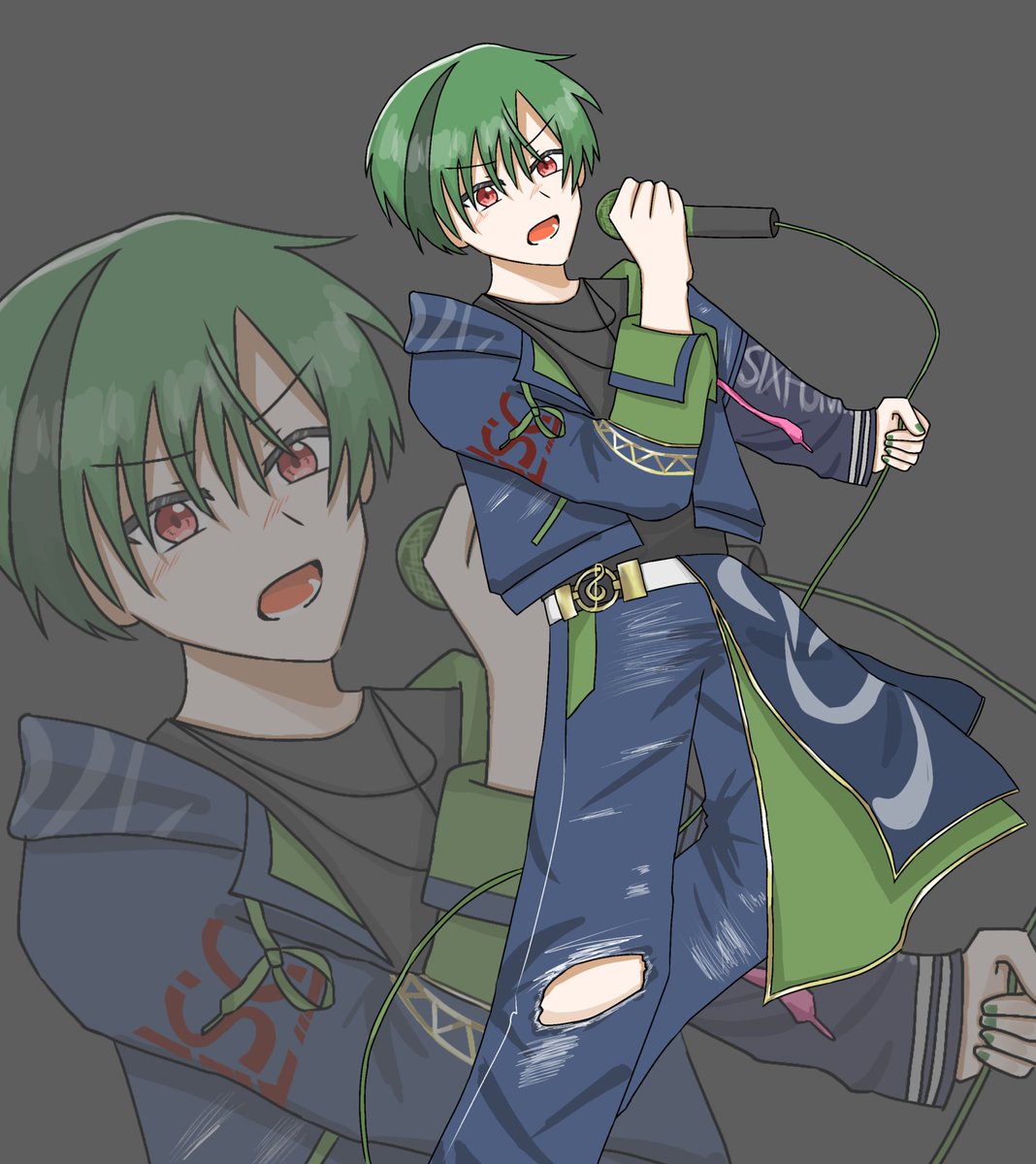 sui_tansan_'s tweet photo. 🍵さん描きました！
めちゃくちゃいい感じに加工とかしてくれてるので見てください🙏 https://t.co/izOtN1cAn7