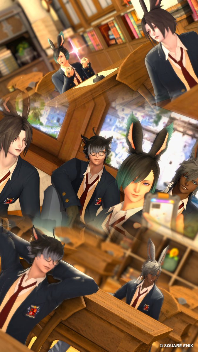 thorns_ff14's tweet photo. 昨晩は男子高’sで制服合わせ🏫
相変わらずみんな可愛くてかっこよかった！！

Ryoさんあらためて誕生日おめでとう！🎉
この1年が良い日になりますように🥳✨️

(しあさん、Ryoさん、グラさん、面と向かってあまり言えないけどいつもありがとう！！)

#OimoStudio
#studio_LM 
#もかツール https://t.co/AW8imBRGTl