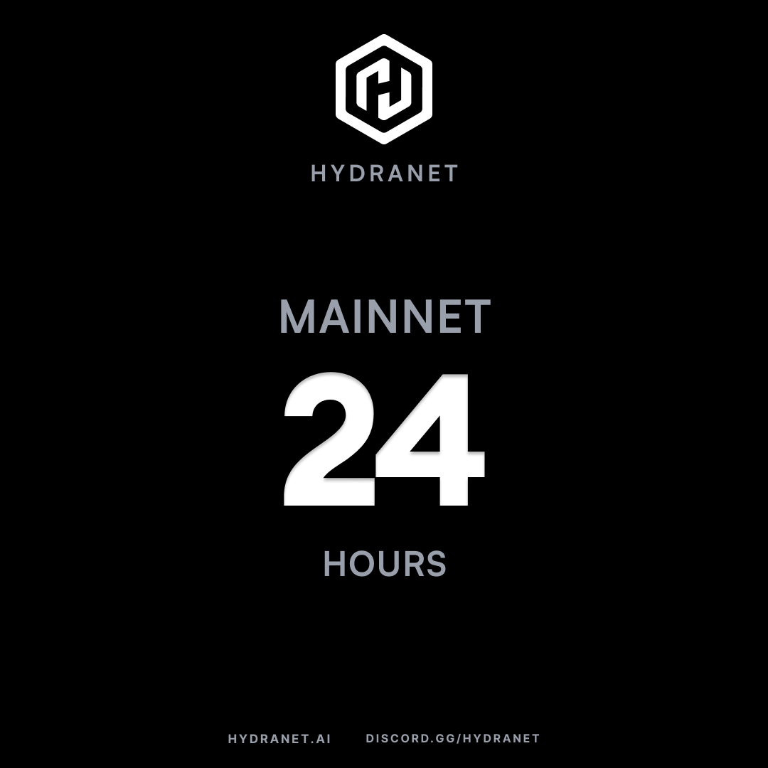 HydranetX's tweet photo. 24 Hours left.

7PM UTC. 

Mainnet. Book it. https://t.co/HDkJACgjk1