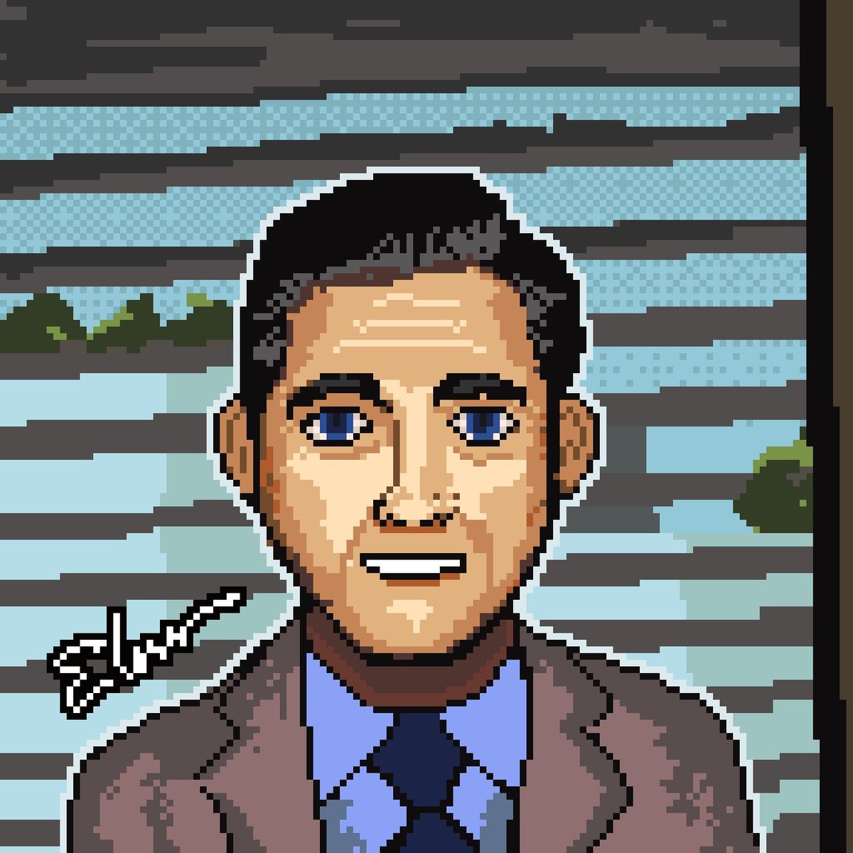 ehnartabror's tweet photo. Just finished this retro portrait of The World's Best Boss, Michael Scott!
.
#pixelart #theoffice #michaelscott #theworldsbestboss #8bitart https://t.co/KXYj1EBH23