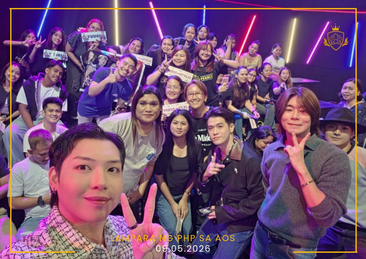 PHPPearls's tweet photo. [💛]
Thank you for everyone, onsite or online, who support @PressHitPlay during their PPop Power Performance at All-Out Sundays. 
Whether you were there onsite or cheering online, your support mean so much to us! 🥰

LAMPARA NG PHP SA AOS
#PRESS_HIT_PLAY #AOSMainCharacterVibe https://t.co/HXjGbIGiUd