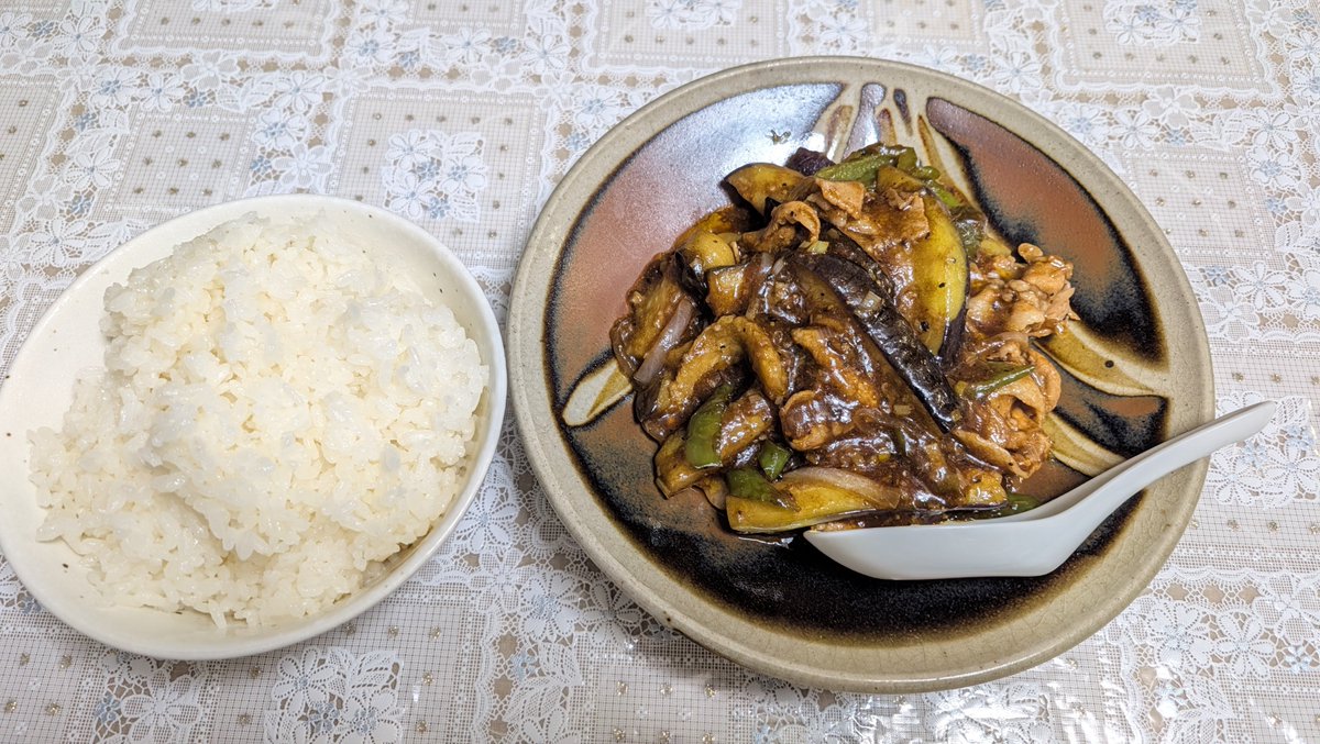 AIR_23_MJ's tweet photo. 夕飯は麻婆茄子👍🏻 https://t.co/xoe7iu8Fbx