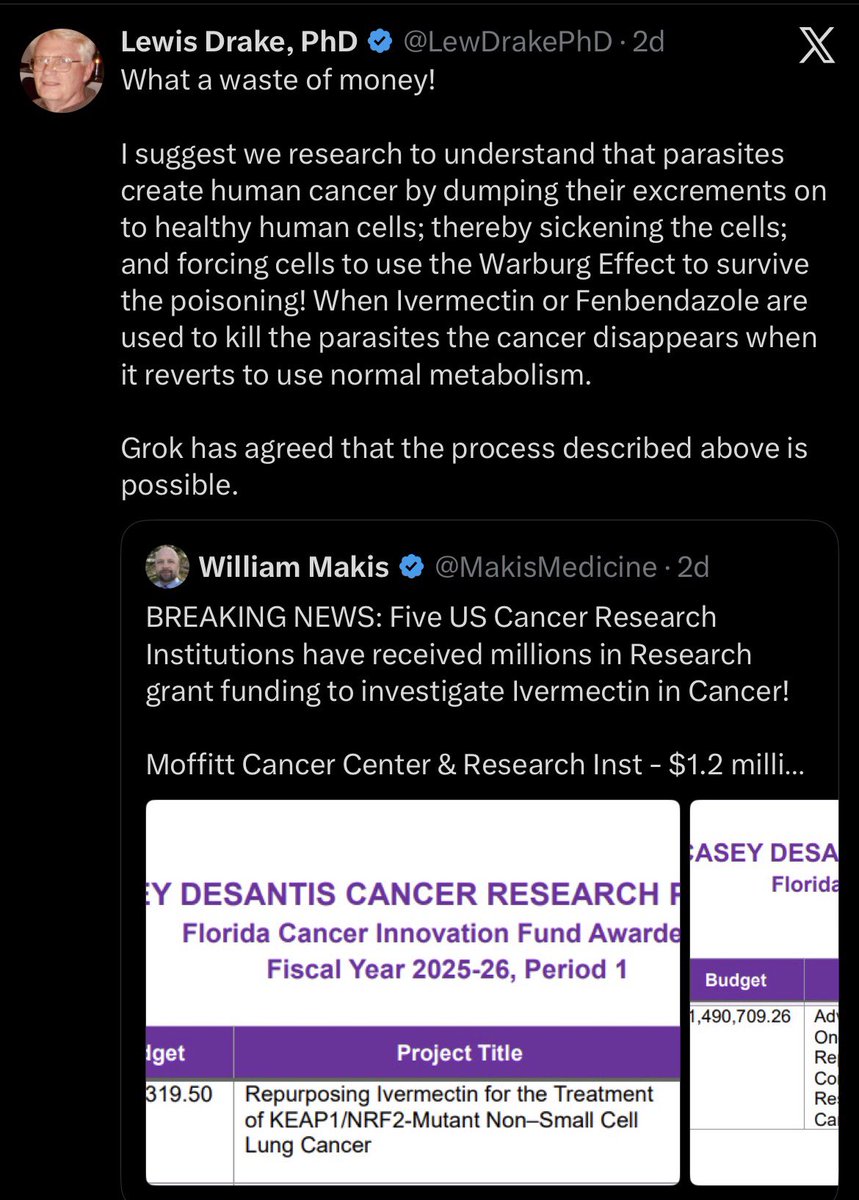 QuackDetector's tweet photo. When one quack’s quackery is not quacky enough. 

#QuackDrake
#QuackMakis #Noncologist https://t.co/J9RcPYaEFv