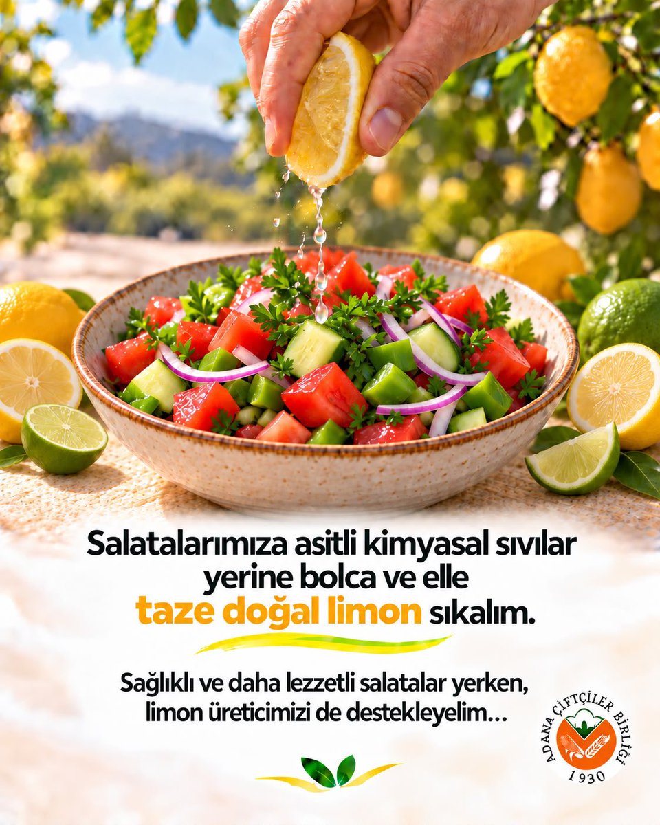 muzeyyensevkin's tweet photo. Çukurova’nın altın sarısı: LİMON 🍋
Ama üretici çıkmazda...
Girdi fiyatları el yakıyor.
Destek yetersiz.
Emek karşılıksız kalıyor.
Limon üreticisi yaşasın ki Çukurova yaşasın.
Limon üreticisine destek olalım! 🇹🇷🍋
#Limon #Çukurova #LimonÜreticisi #Çiftçi @mutludogru1969 https://t.co/3jLoOEO6sA