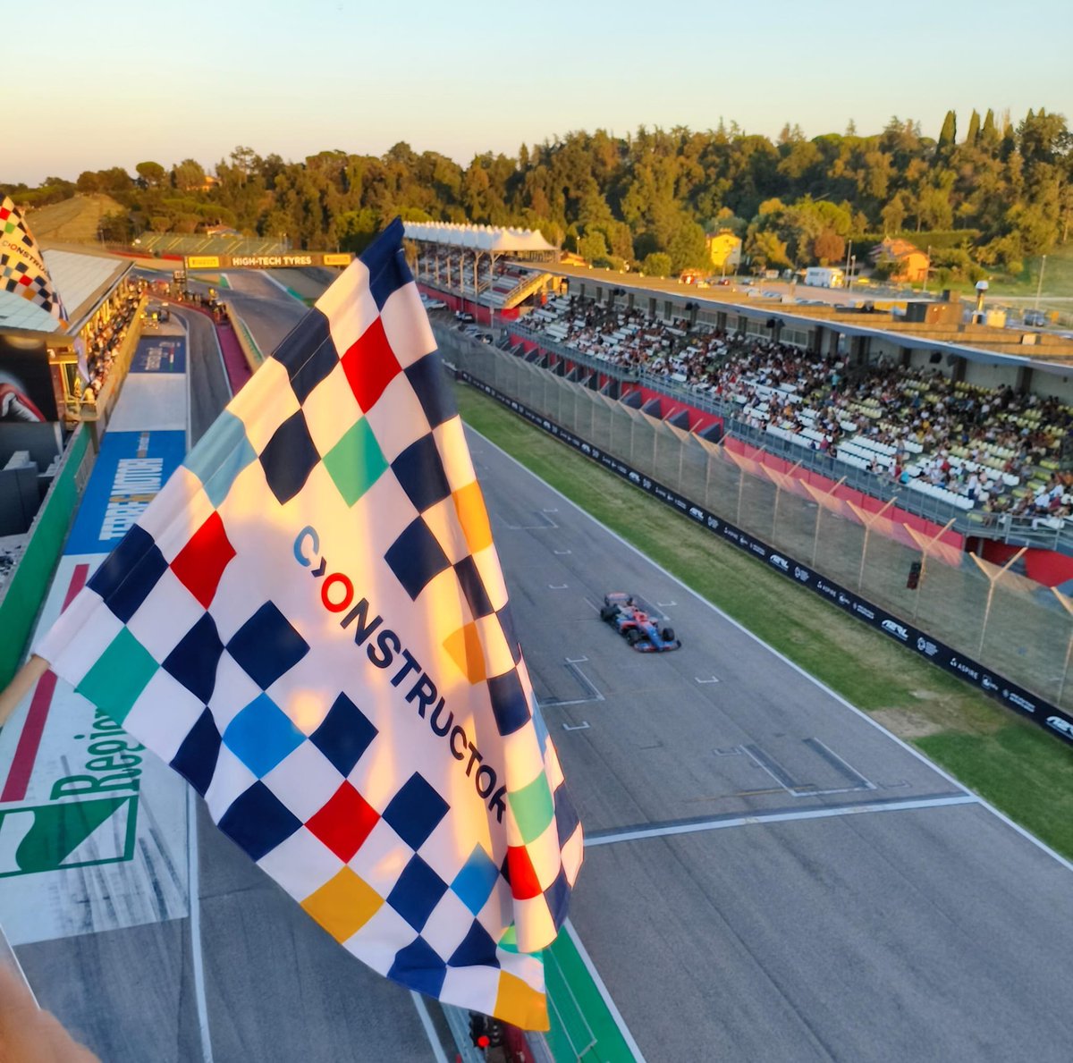 CeasorMulenga's tweet photo. History was officially made at the iconic Autodromo Internazionale Enzo e Dino Ferrari (Imola Circuit) in Bologna, Italy, marking a monumental milestone for the future of motorsport.

On Saturday, September 5, 2026, the driverless era took center stage as the Abu Dhabi Autonomous Racing League (A2RL) made its highly anticipated international debut outside the UAE. 

Representing King Ceasor University, I had the distinct privilege of witnessing five cutting-edge autonomous race cars push the absolute boundaries of technology, clocking blistering speeds of 250+ km/h with zero human intervention. 

Team Kinetiz (Nanyang Technological University) came first, Constructor University 2nd followed by Politecnico di Milano, University of Modena and Reggio Emilia (Unimore) and Technical University of Munich (TUM). 

Massive Thanks To Constructor Group for the invitation to this land mark event. 

Cheers to all the teams pushing the frontiers of autonomous innovation.