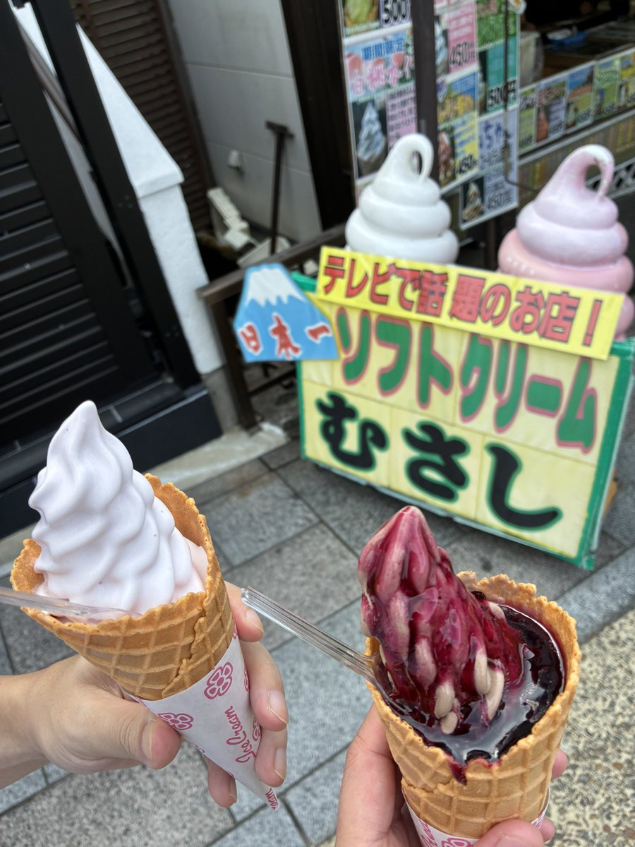 ryo250106's tweet photo. ソフト��リームとウッウ！ https://t.co/onVIzWMrs7