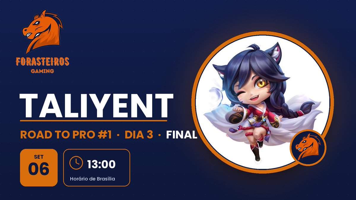 ForasteirosGG's tweet photo. 📅 Dia 3 do Road to Pro #1 Grande Final!
Hoje @taliyent disputa a decisão a partir das 13h (horário de Brasília).
#GOFORA #TFT #ROADTOPRO https://t.co/7XD2pMUsuJ