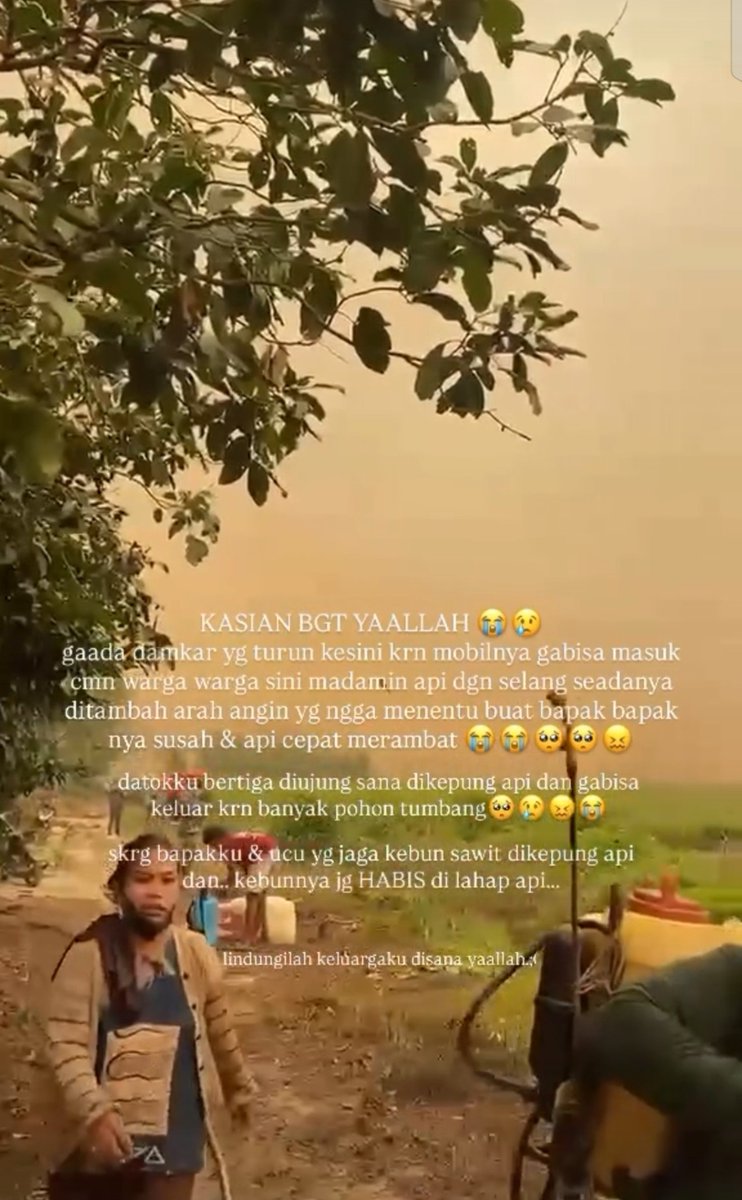 _themariash's tweet photo. GUYS, TOLONG UP BERITA INI! Kebun kakeknya temenku kebakaran dan sekarang kakeknya masih terkepung api nggak bisa keluar sama sekali. Kebunnya habis dilahap api. Lokasi di Ketapang, Kalimantan Barat. Mohon doanya agar kakek temenku bisa segera dievakuasi. Terima kasih teman-teman https://t.co/9g9b1PowjI