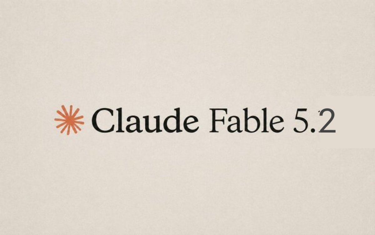 Mr_Salio's tweet photo. 🚨 Claude Fable 5.2 Leaks: Beats Fable 5.1

> Anthropic has its next frontier model ready
> Fable 5.2 could launch very soon
> Expected to be a major upgrade over Fable 5.1
> Early claims suggest it could beat Fable 5.1
> Anthropic appears ready to respond to GPT-6 Astra

Can Fable 5.2 actually challenge Astra?