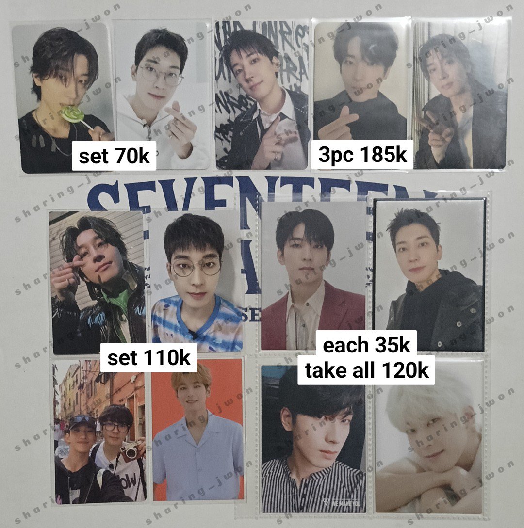 sharing_jwon2's tweet photo. #wts aab svt ready kamar

Not for sensitive buyer!
Take satuan harga normal, diskon untuk take >2 set^^

✅ Bekasi, Ina
✅ Keep event/full co
✅ Payment ewallet, qris

photocard scoups jeonghan joshua jun hoshi wonwoo woozi the8 mingyu dokyeom seungkwan vernon dino pc https://t.co/Yf1YcRxkcH