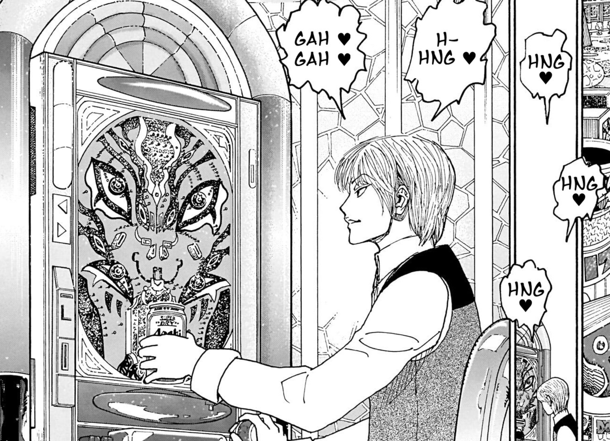 808Pami's tweet photo. #hxh420
Togashi does a great job showing how depressed Hisoka is without telling us directly. He developed a gambling addiction while drinking beer, talks about how lonely he is without a partner he can play one-on-one with. Chrollo truly broke his heart 💔 https://t.co/RZCkvXDBp5