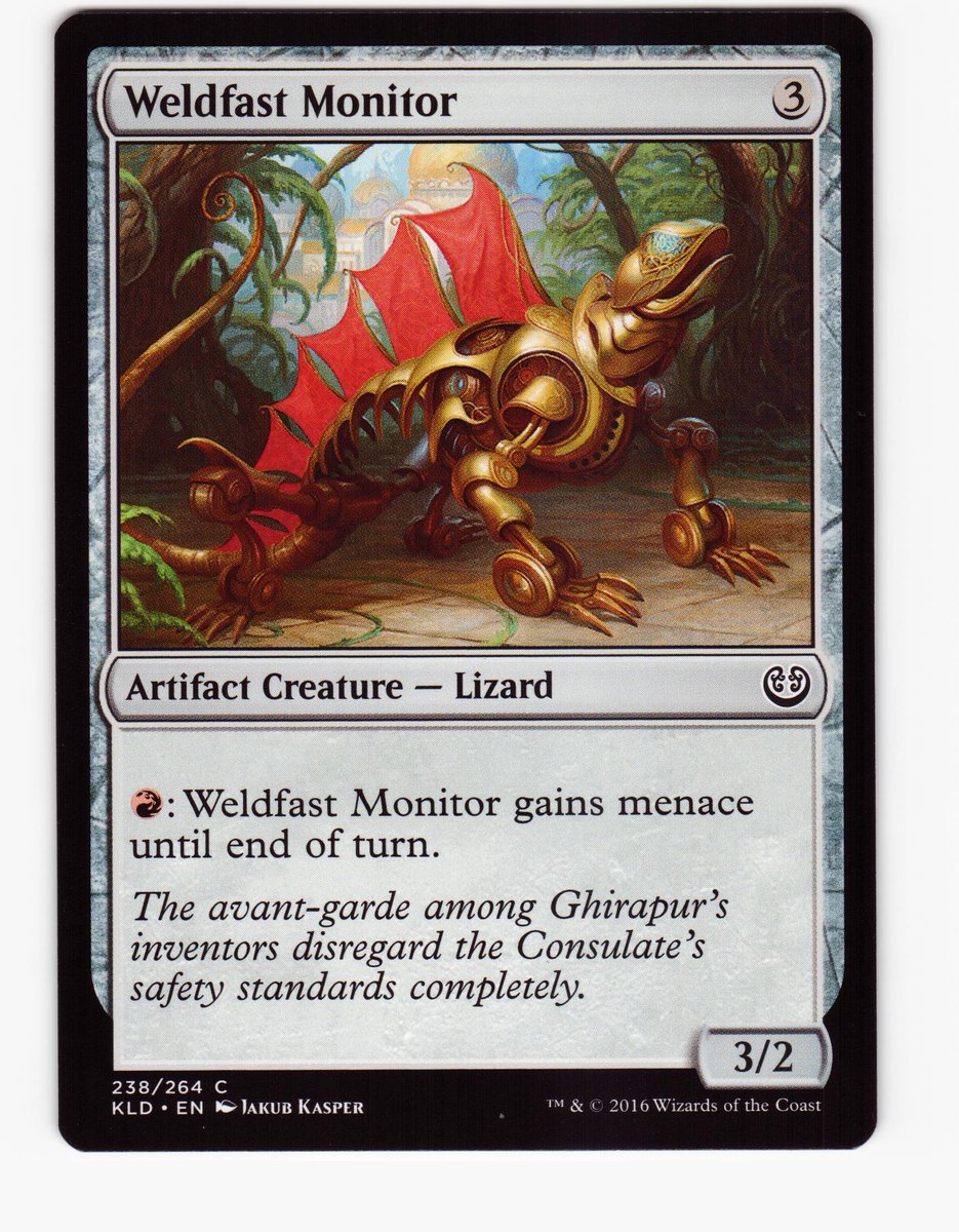 CardiacTC's tweet photo. Weldfast Monitor #238/264 MTG Kaladesh Common Non-Foil NM 2016

Great card for Kaladesh collectors, set builders, or MTG players.

$2.69 + FREE shipping on eBay!

Shop the eBay listing

#MTG #MagicTheGathering #Kaladesh #MTGCards https://t.co/QXAUWphLe1