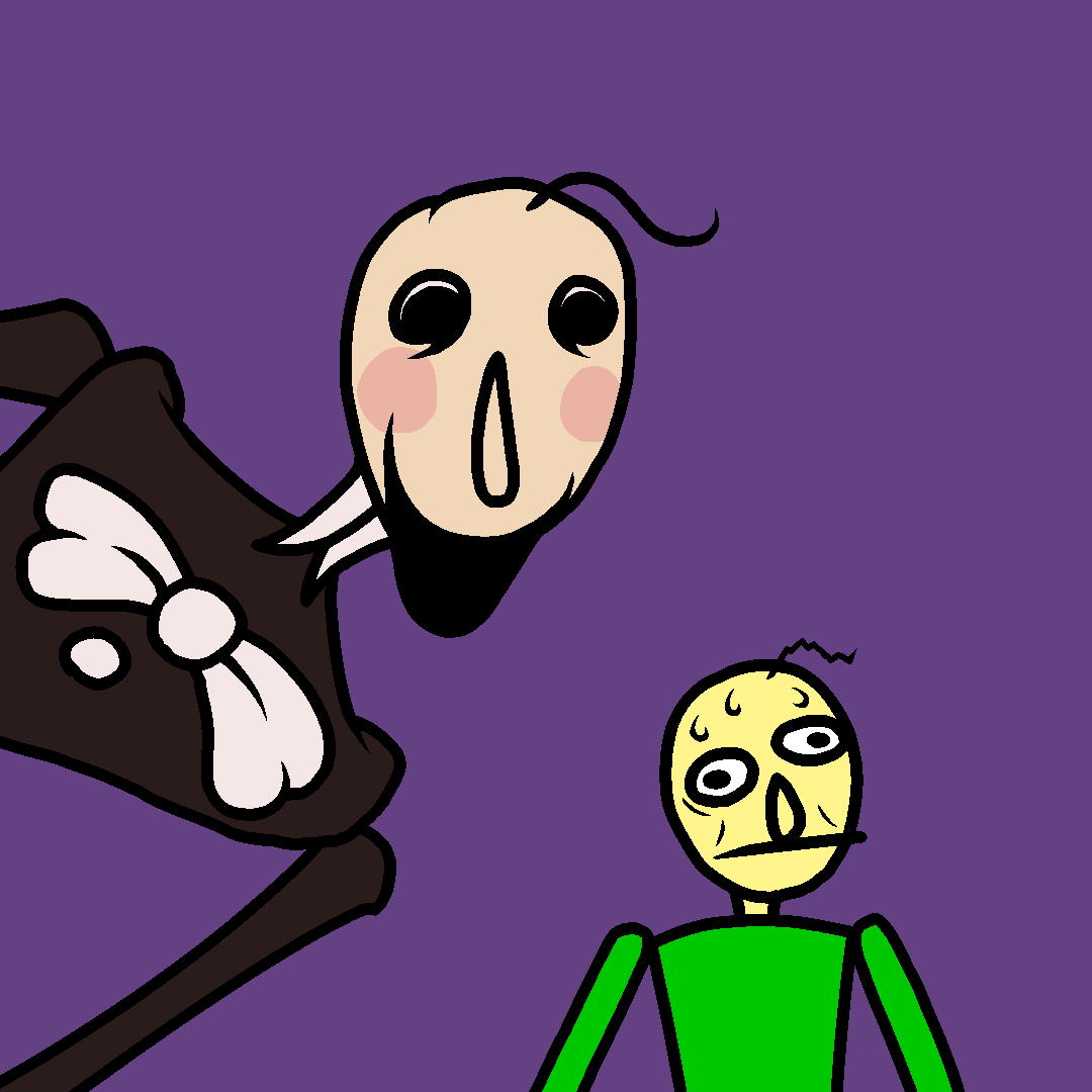 Samillion106's tweet photo. I decided to try a slightly different art style, and honestly I like this one a lot more.

Character by: @/ShmorpMcdurgen

#baldisbasics #mathgame1999 https://t.co/1W1IQXyXci