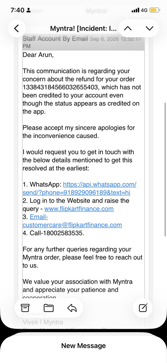 Arun_guptaaa's tweet photo. @MyntraSupport This Is Resolution provided by Myntra😡😡No Payment Reference No/Utr No. I was Call this Flipkartfinance No But They Are Not Replied @MyntraSupport @flipkartsupport @Flipkart @jagograhakjago @jaagograhakjago https://t.co/tzWgSCsCrE