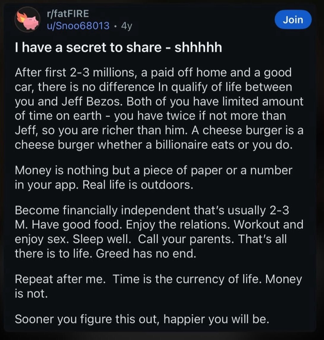 JesseCohenInv's tweet photo. 🔑 Time is the currency of life. Money is not. https://t.co/8TGthw0G44