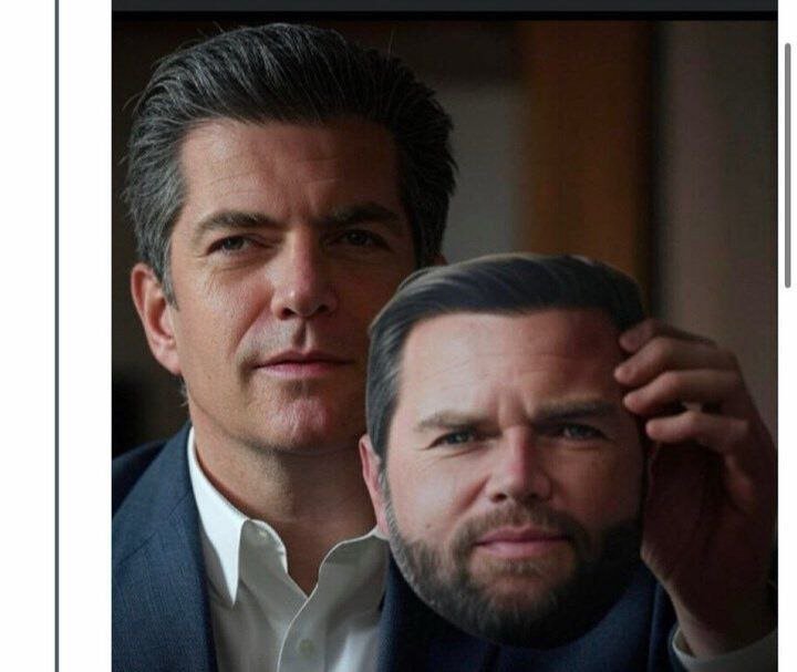 Americawfsnews's tweet photo. JD VANCE IS JFK JR BEHIND THE MASK JFK JR IS ALIVE JD VANCE AND JFK JFK JR IS THE SAME PERSON JFK JR IS HE IS THE VICE PRESIDENT OF THE UNITED STATES AND DONALD TRUMP IS JFK JR'S FATHER BEHIND THE MASK https://t.co/YTkEaIuT5m